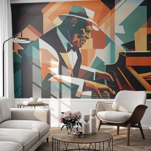 Fotótapéta Premium Sand - Minden, ami jazz - Zongora, Zongora, Kubizmus - 100x70 cm