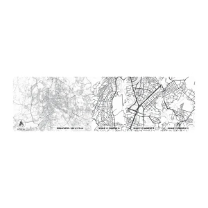 Fotótapéta Minta Standard Eco - Római kör - Város, Város térkép, Róma - 100x30 cm