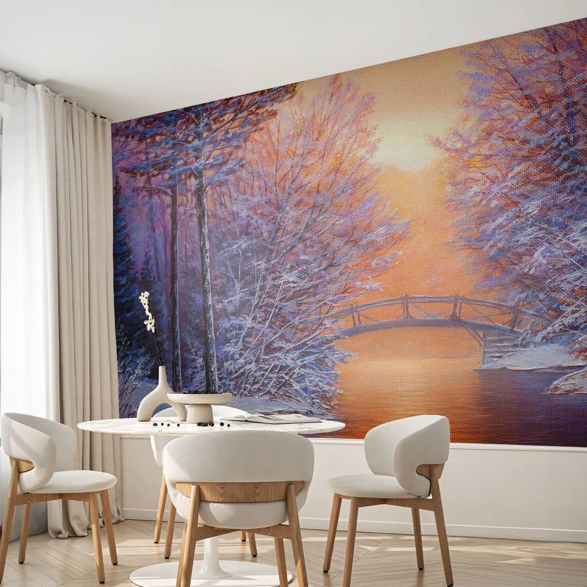 Fotótapéta Premium Canvas - Találkozzunk itt - Tájkép, Park, Híd - 250x175 cm