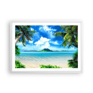 Poszter fekete keretben - A trópusi azúrkék - 70x50 cm