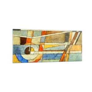 Üveg kép - Kubizmus az építkezésen - 120x50 cm