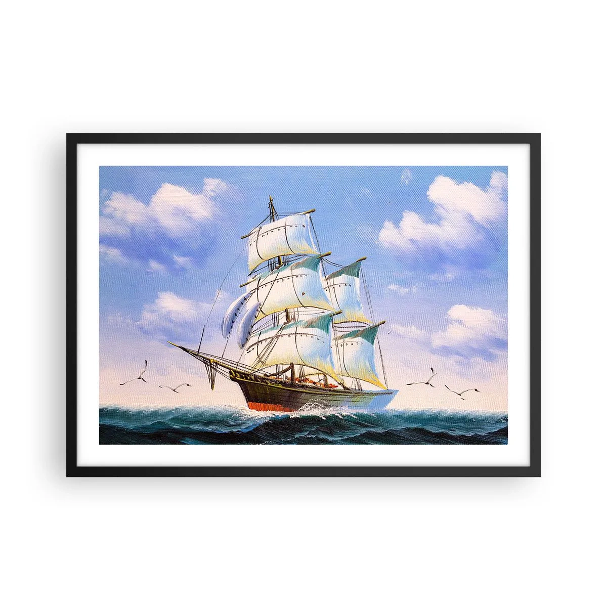 Poszter fehér keretben - Büszkén a széllel - 70x50 cm
