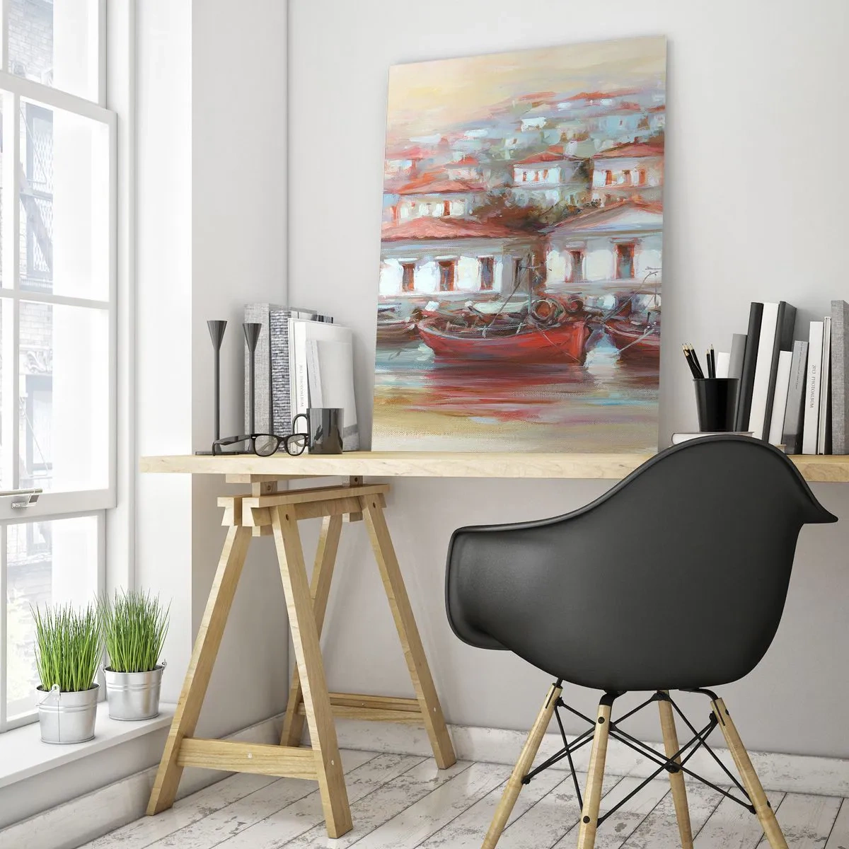 Üveg kép - Boldog kisváros - 50x70 cm
