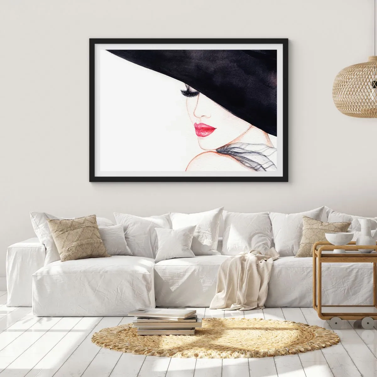Poszter fehér keretben - Elegancia és érzékiség - 70x50 cm