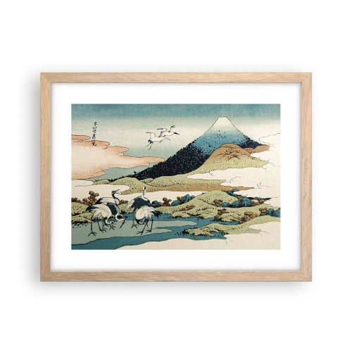 Poszter világos tölgy keretben - Japán lélekben - 40x30 cm