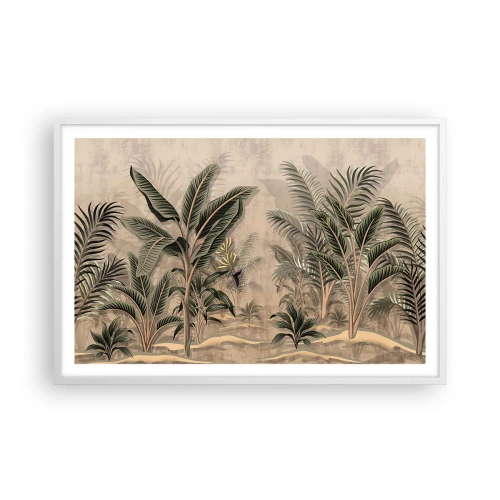 Poszter fekete keretben - Gyarmati stílusú metszet - 91x61 cm