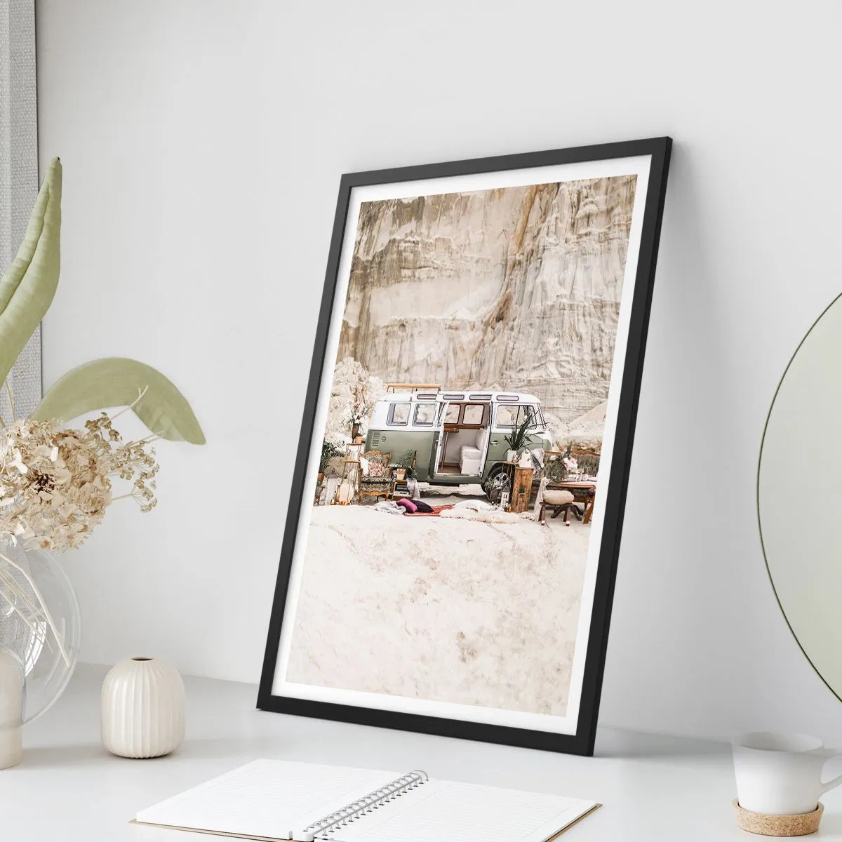 Poszter fehér keretben - Ideje elkezdeni az utazást - 61x91 cm