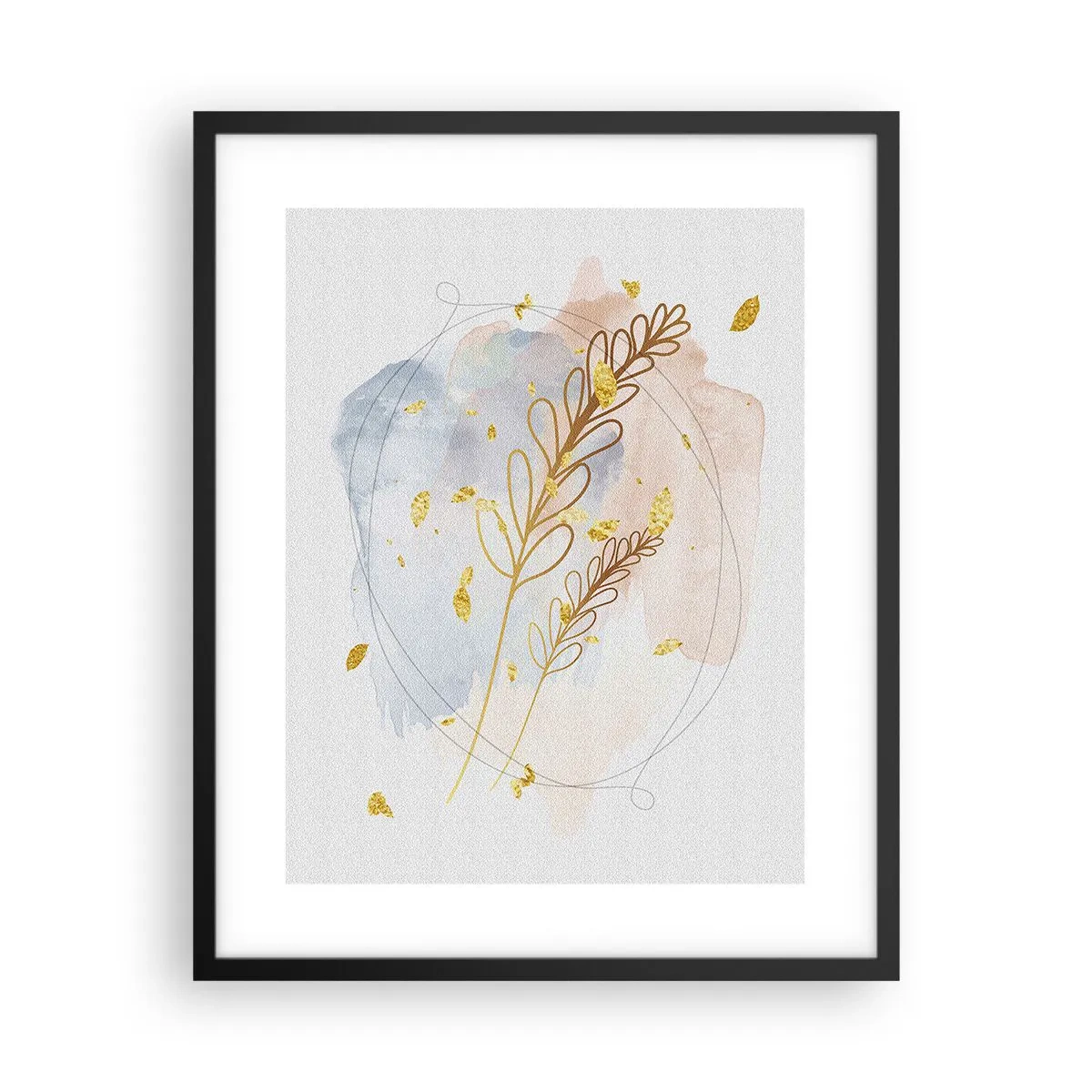 Poszter fehér keretben - Aranyszínű fuvallat - 40x50 cm