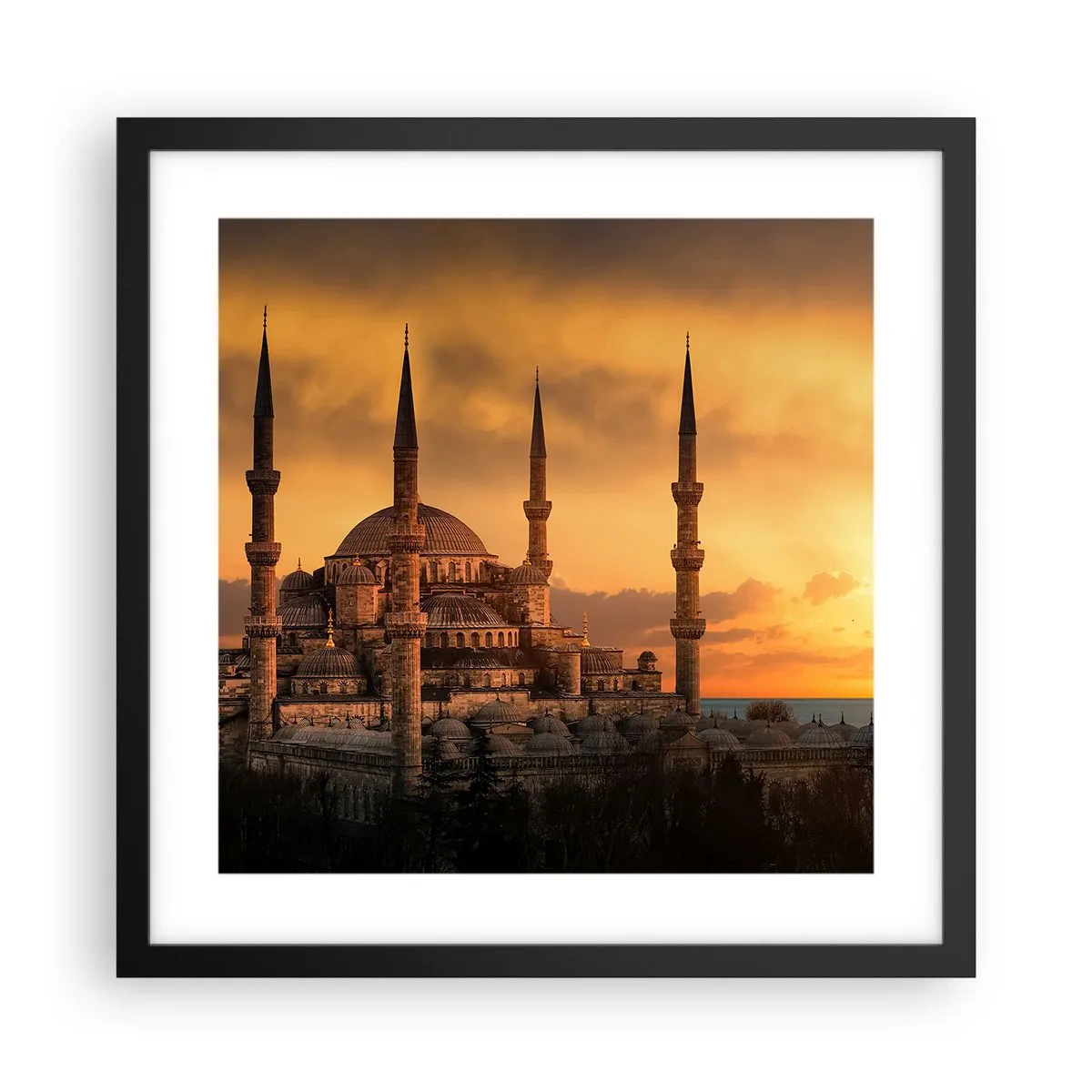 Poszter fehér keretben - Isten hatalmas - 40x40 cm