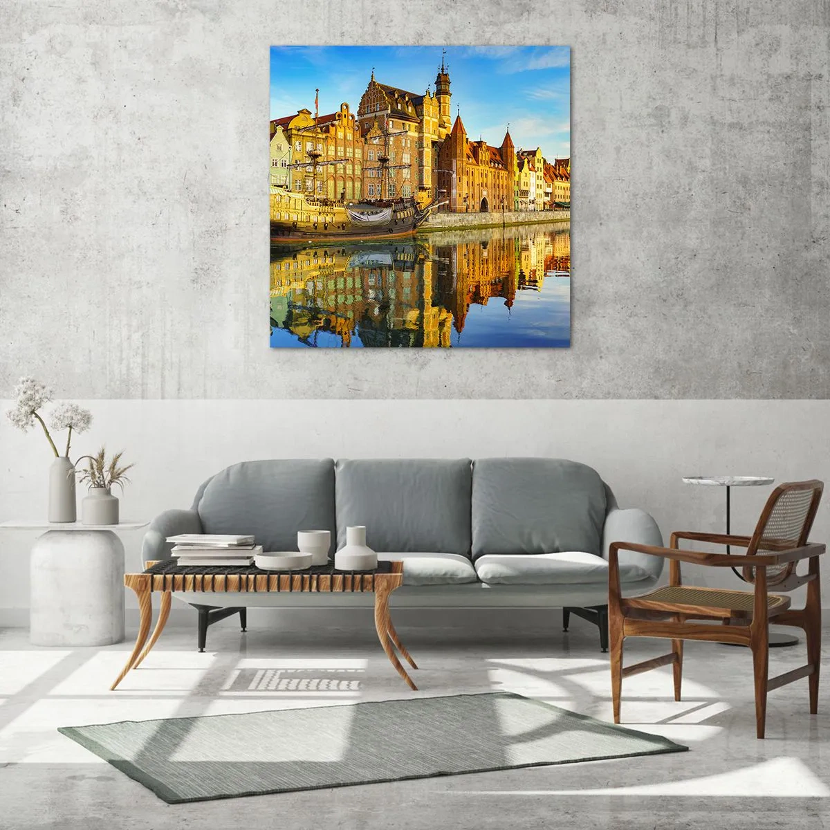 Üveg kép - A múlt tükörképe - 50x50 cm