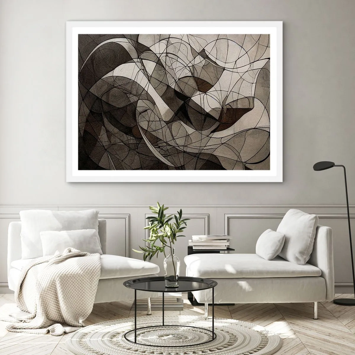 Poszter fekete keretben - A föld színeinek keringése - 100x70 cm