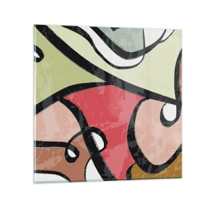 Üveg kép - Pirouettek a színek között - 30x30 cm