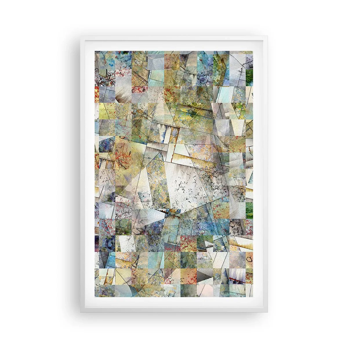 Poszter fekete keretben - Geometrikus átrendeződés - 61x91 cm