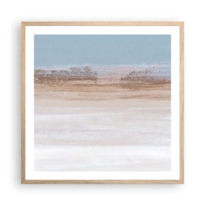 Poszter világos tölgy keretben - Többértelmű tájkép - 60x60 cm