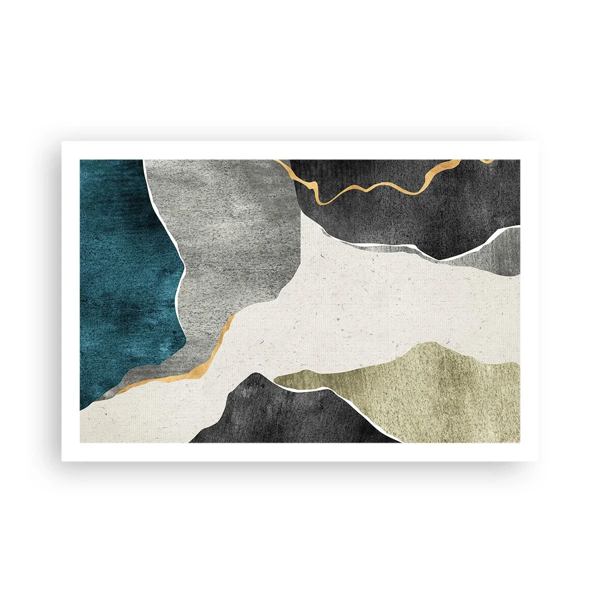 Poszter - Mozaik kompozíció aranyszállal - 91x61 cm