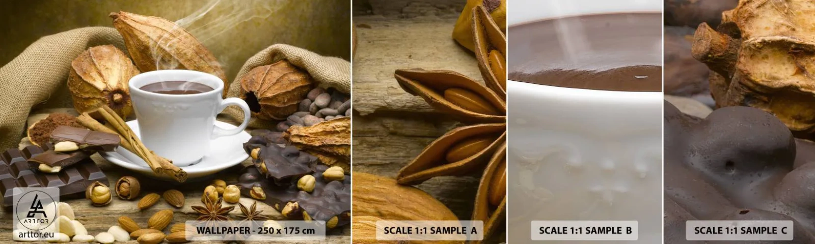 Fotótapéta Minta Standard Eco - Izgalmat keresőknek - Gasztronómia, Csokoládé, Kávé - 100x30 cm
