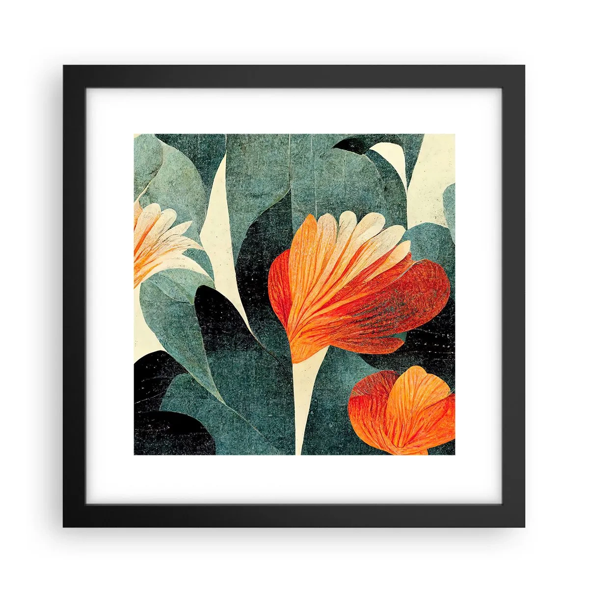 Poszter fehér keretben - A trópusok forrósága és a zöldellő hűvösség - 30x30 cm