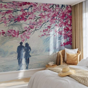 Fotótapéta Standard Eco - Romantikus séta - Párizs, Eiffel-torony, Szerelmes pár - 200x140 cm