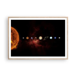 Poszter világos tölgy keretben - A szomszédságunk - 100x70 cm