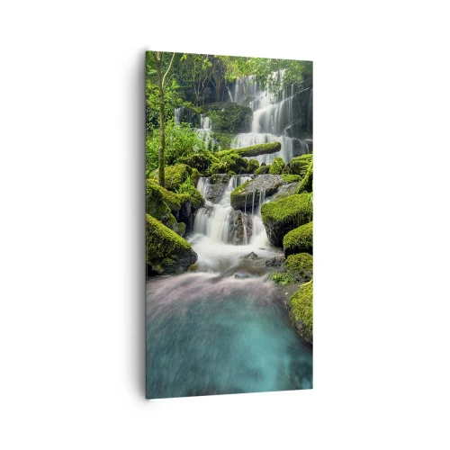 Vászonkép - Türkiz, zafír és folyékony ezüst - 65x120 cm