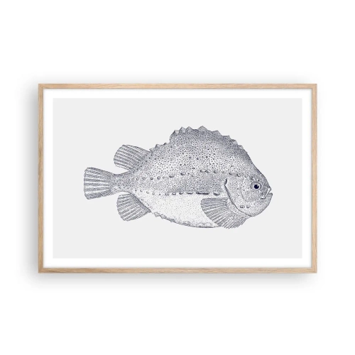 Poszter világos tölgy keretben - A természettudós albumába - 91x61 cm