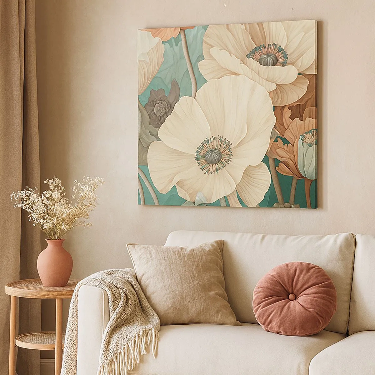 Vászonkép - Pipacsok suttogása - 30x30 cm