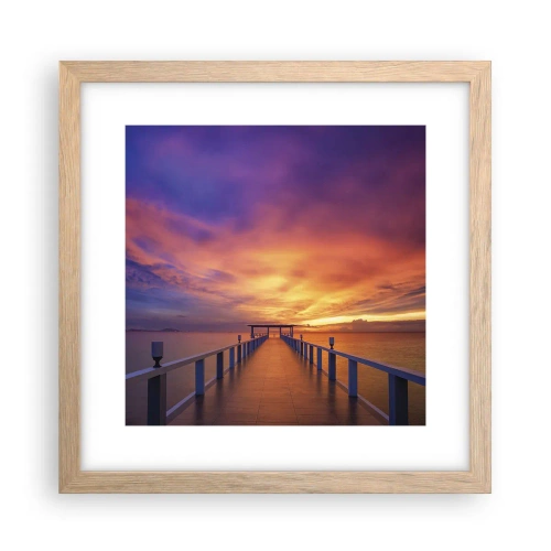 Poszter világos tölgy keretben - Vég nélkül - 30x30 cm