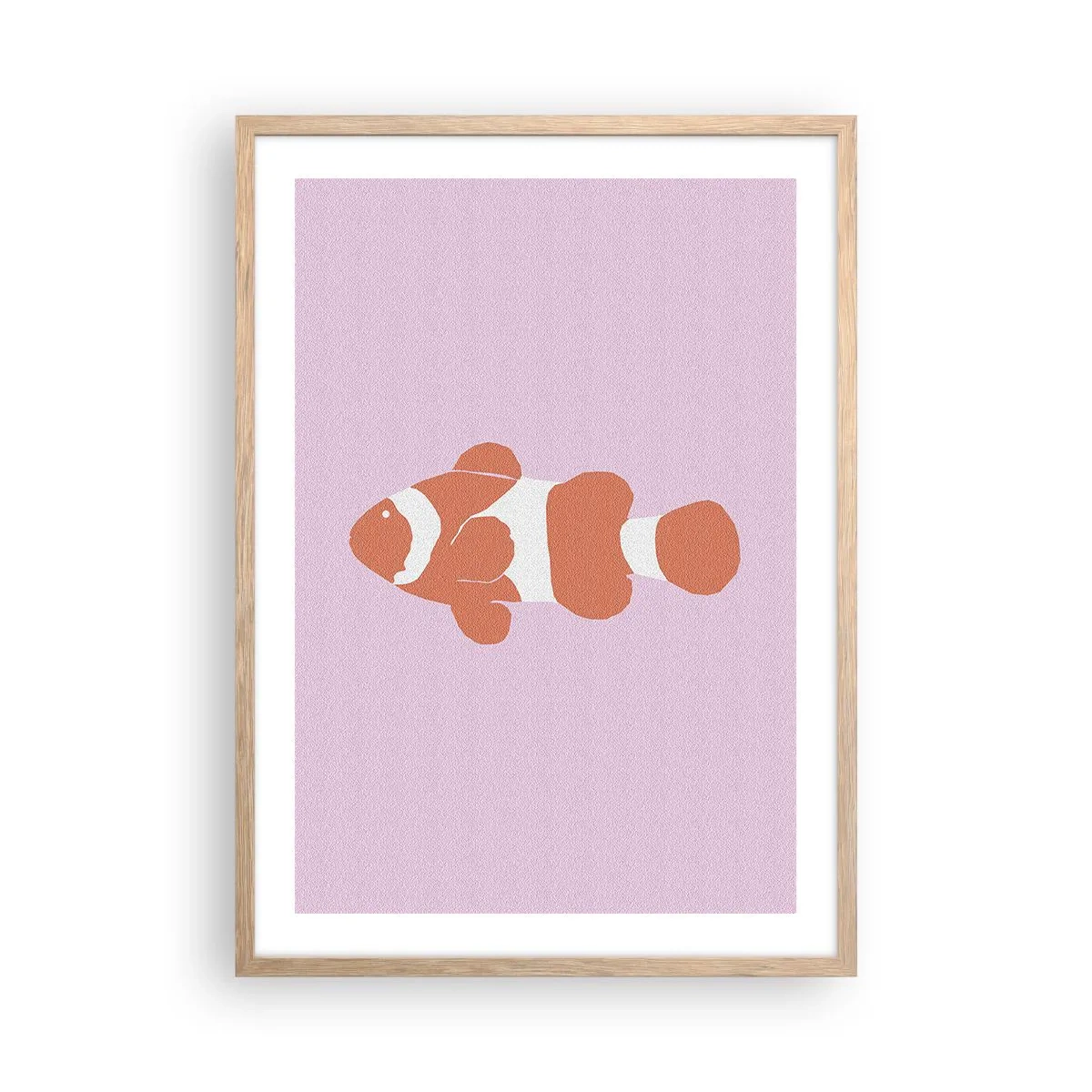 Poszter világos tölgy keretben - Illik a korall az arcához és a farkához - 50x70 cm