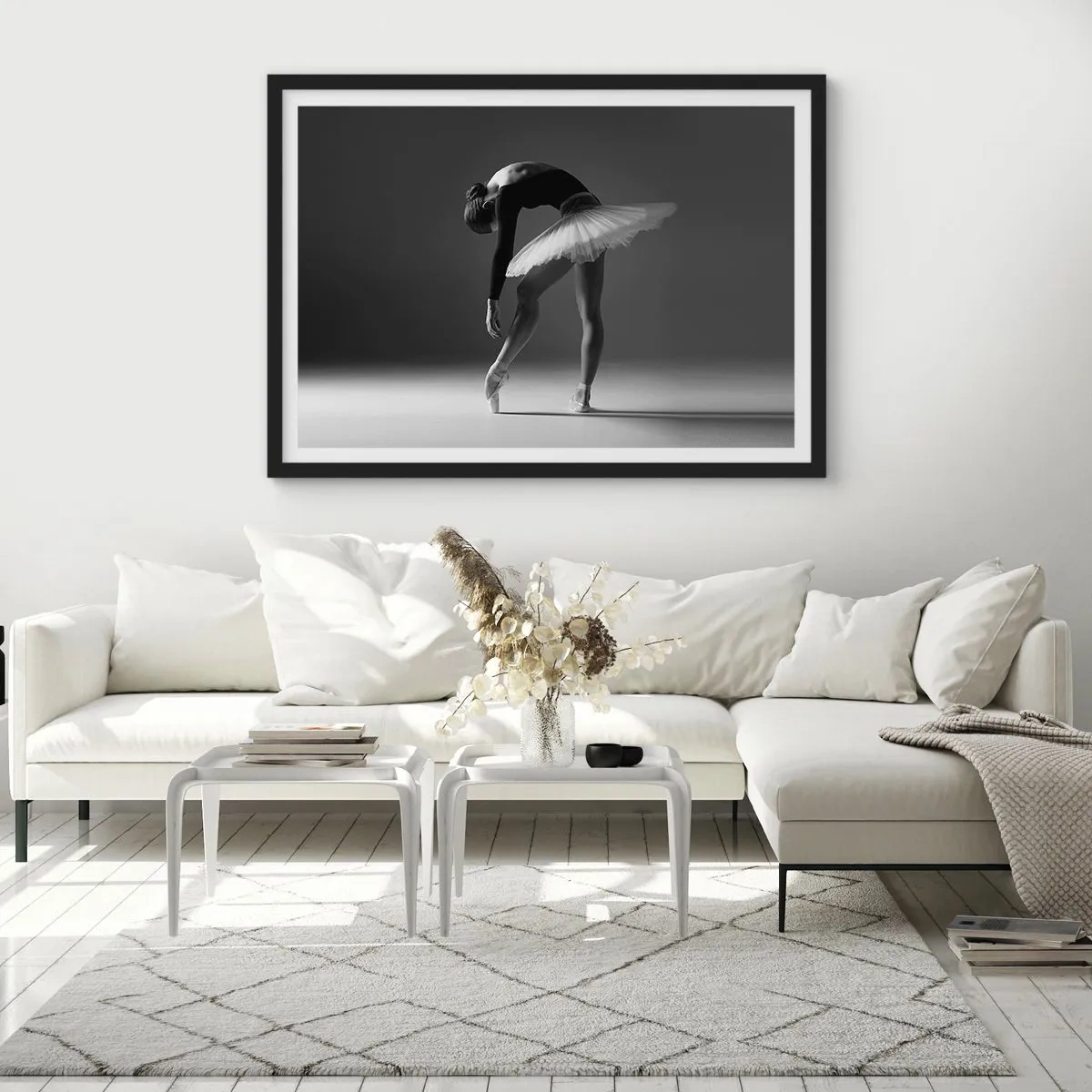 Poszter fehér keretben - Bella balerina - 91x61 cm