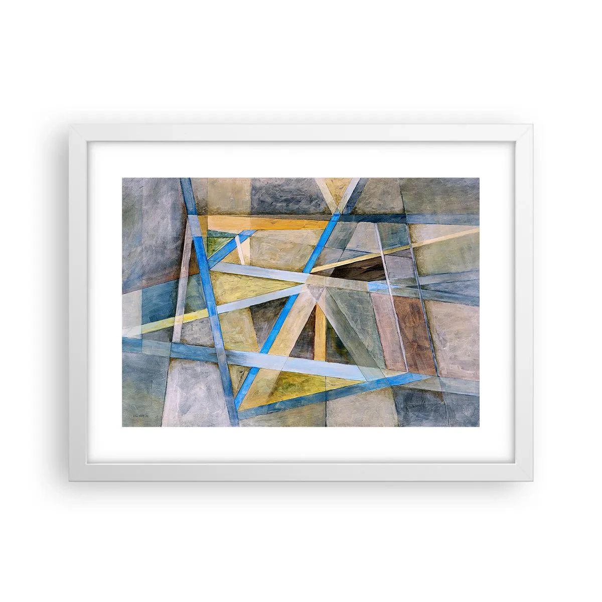 Poszter fekete keretben - Egyenesen vagy átlósan? - 40x30 cm