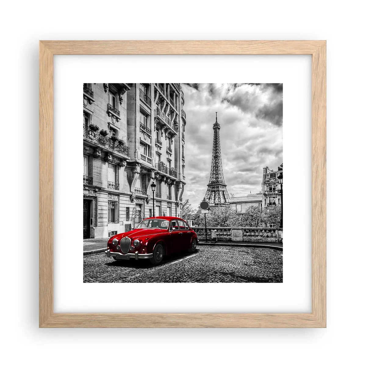 Poszter világos tölgy keretben - Ragadozó a városban - 30x30 cm