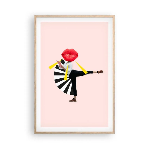 Poszter világos tölgy keretben - Szürreális pop art - 61x91 cm