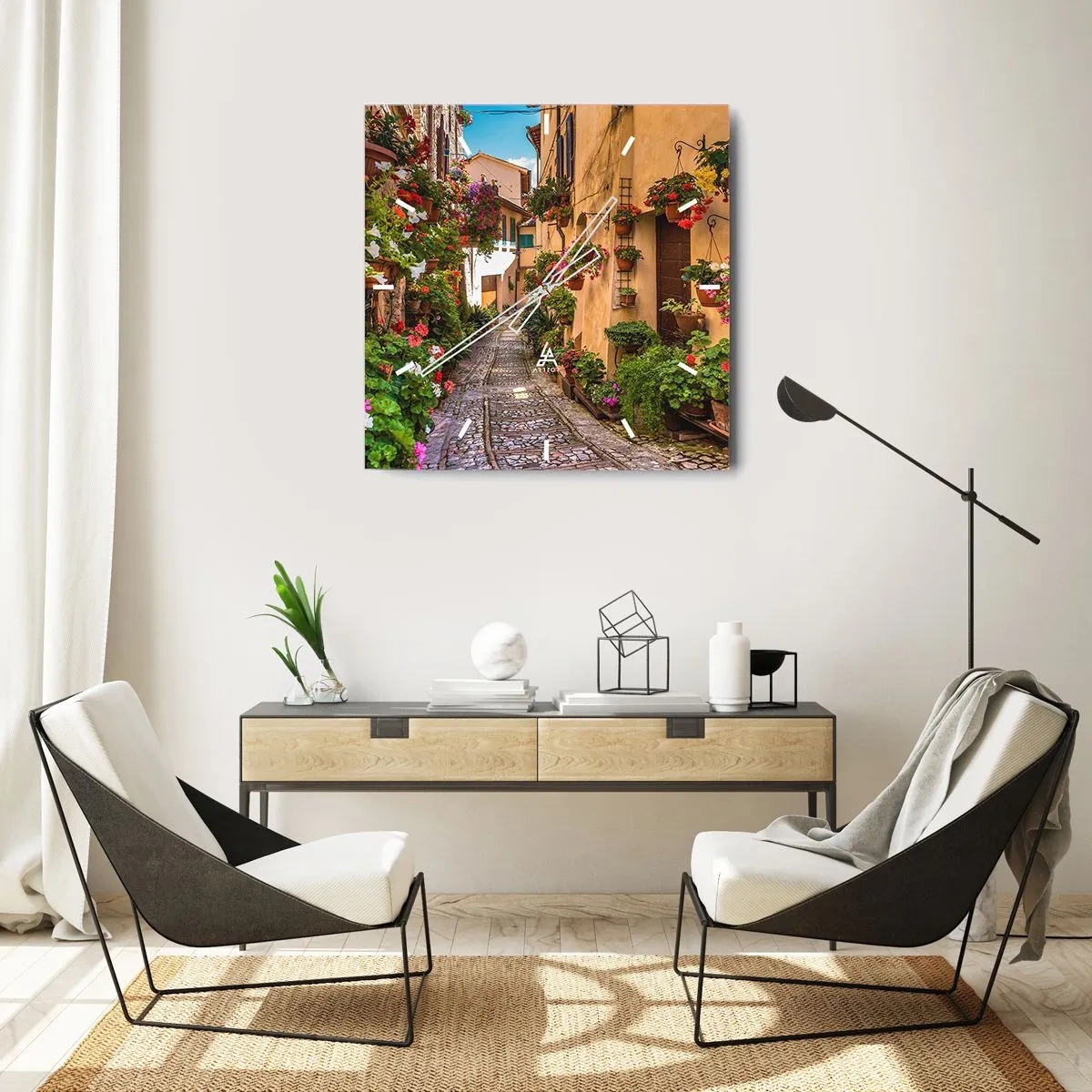 Falióra, Óra - Olasz sikátor - 40x40 cm