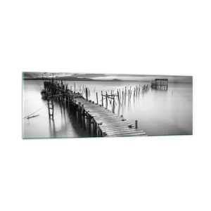 Üveg kép - Egy elfeledett part békéje - 90x30 cm