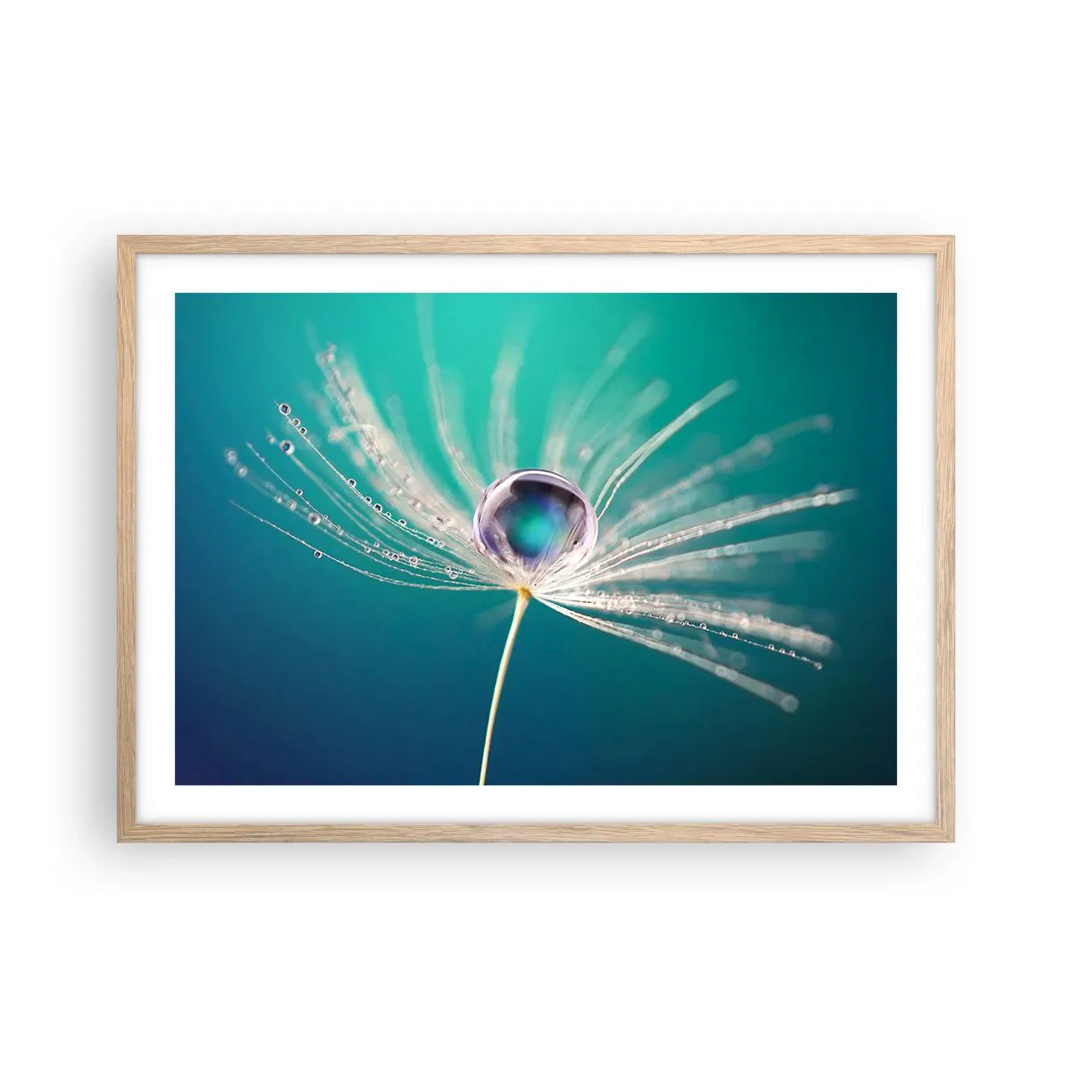 Poszter világos tölgy keretben - Misztikus pillanat - 70x50 cm