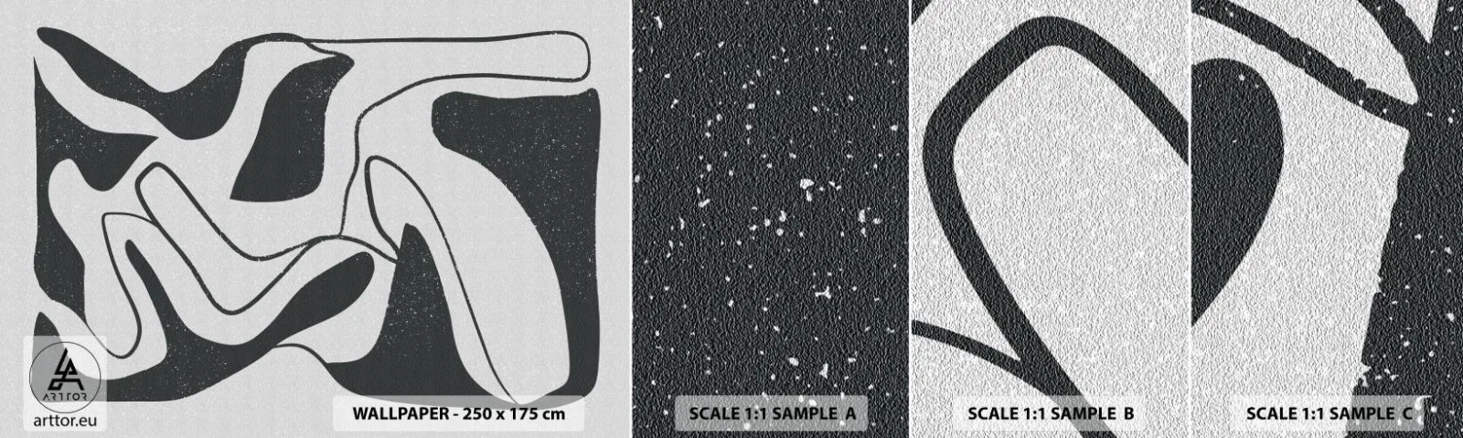 Fotótapéta Minta Öntapadós Deluxe Sticker - Absztrakt játék egy labirintusban - Boho, Minimalizmus, Darab - 100x30 cm