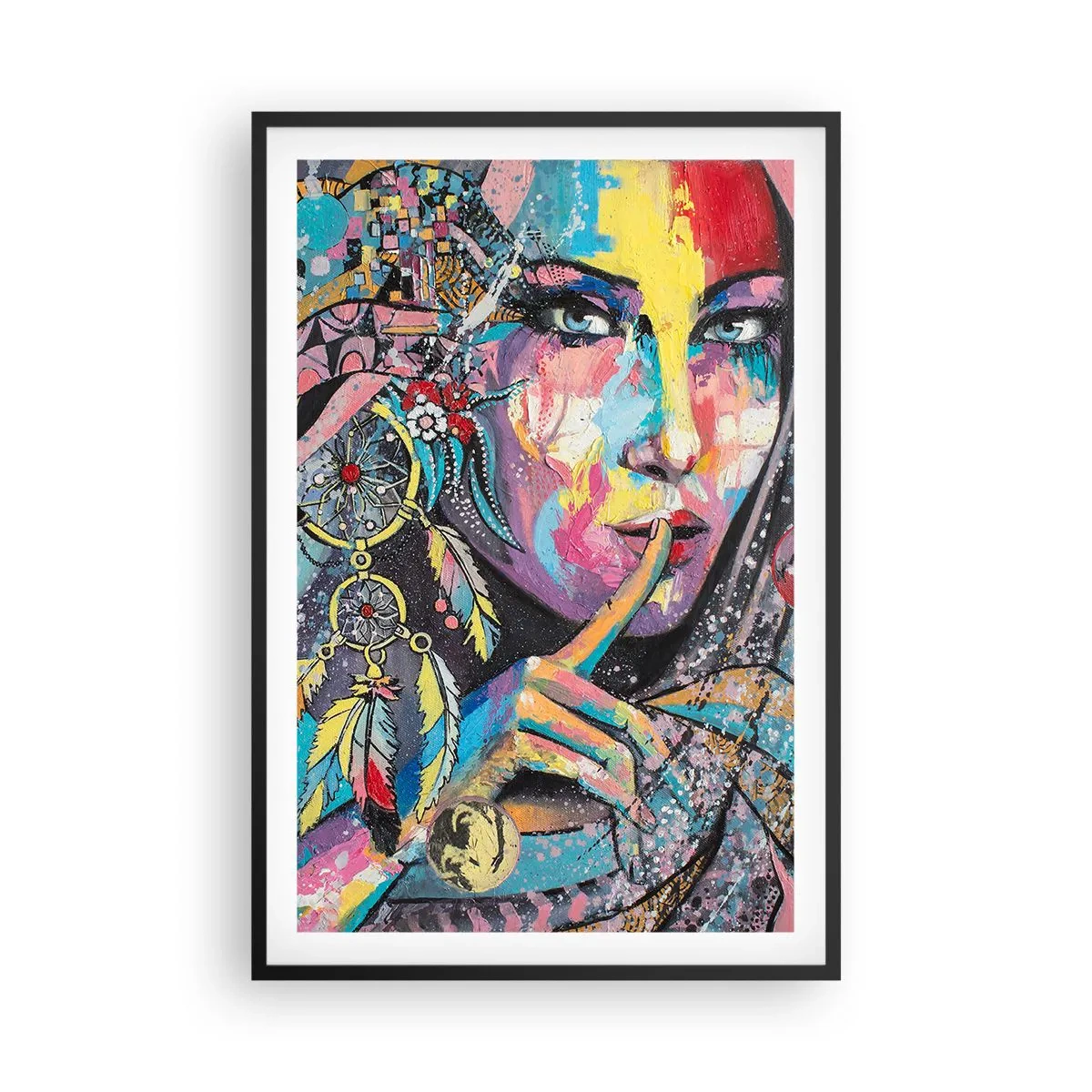 Poszter fehér keretben - Maradj csendben, amíg meg nem érted - 61x91 cm