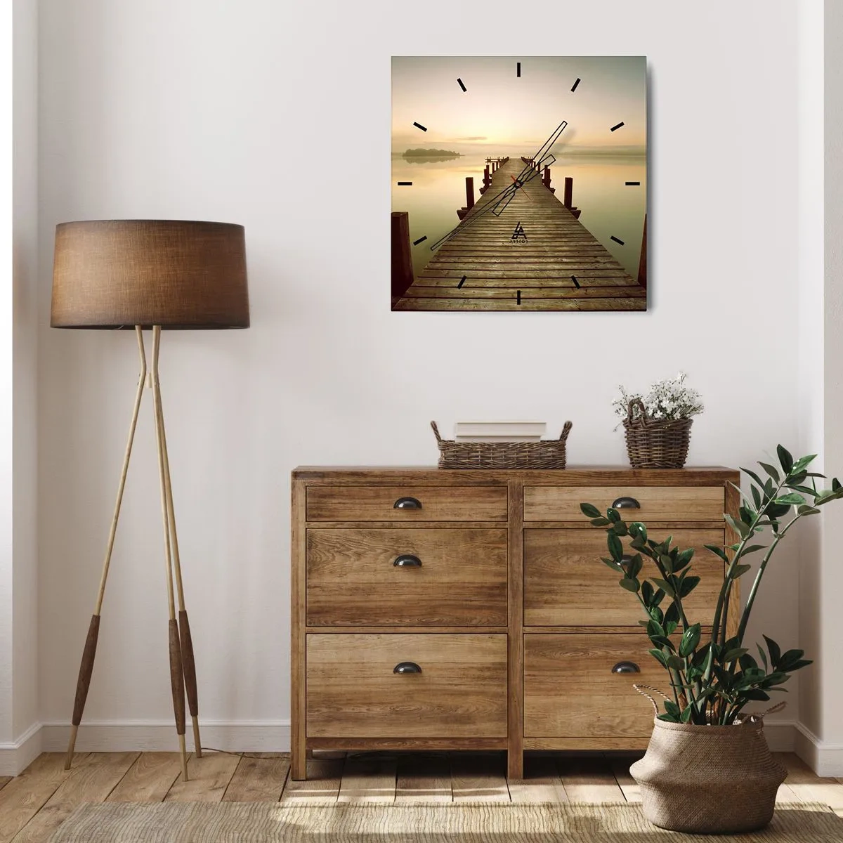 Falióra, Óra - Hajnal előtt, hajnal, fény - 40x40 cm