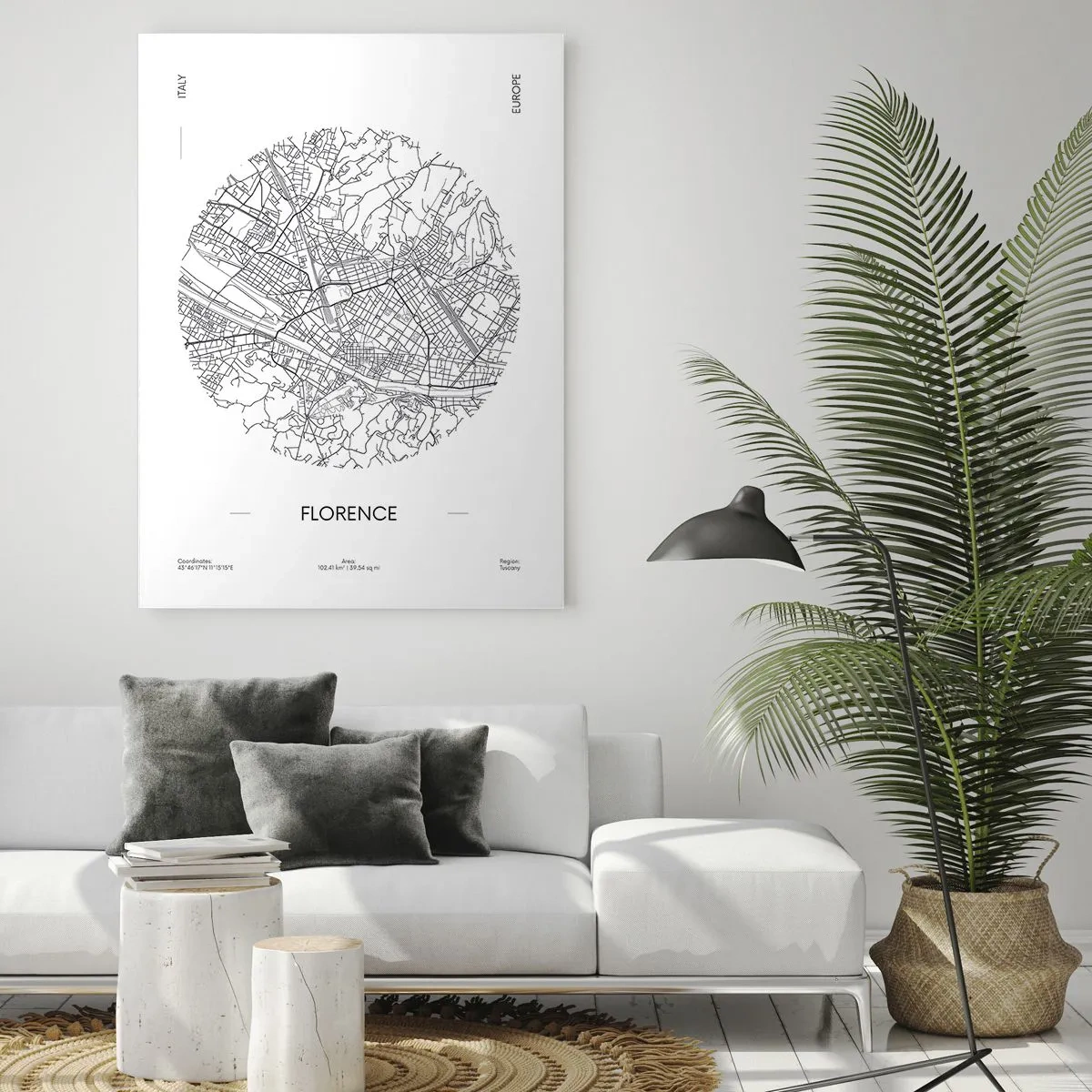 Üveg kép - Firenze anatómiája - 50x70 cm