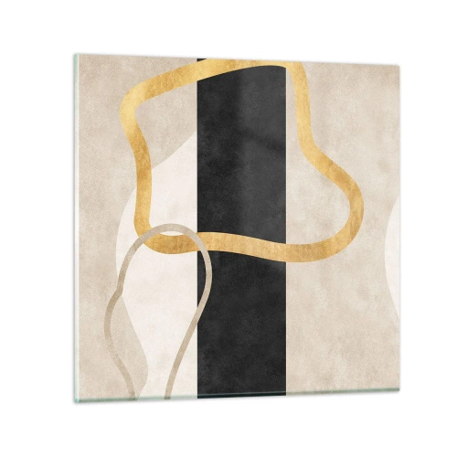 Üveg kép - Hurkolt formák - 50x50 cm