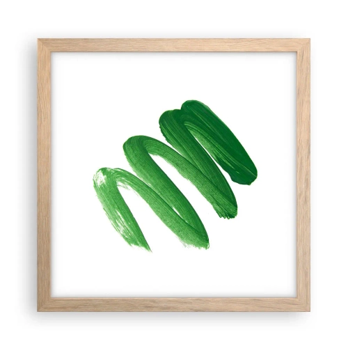 Poszter világos tölgy keretben - Egy zöld vicc - 30x30 cm