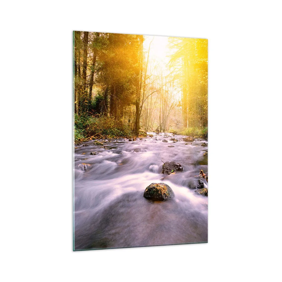 Üveg kép - Malachit ezüst és arany keretben - 70x100 cm