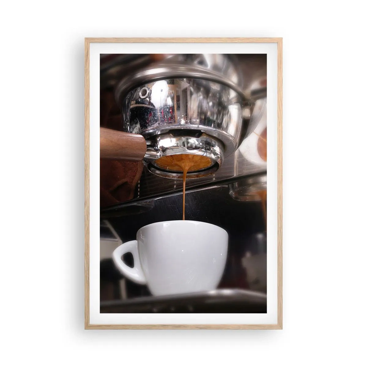 Poszter világos tölgy keretben - A nap egy jó pillanata - 61x91 cm