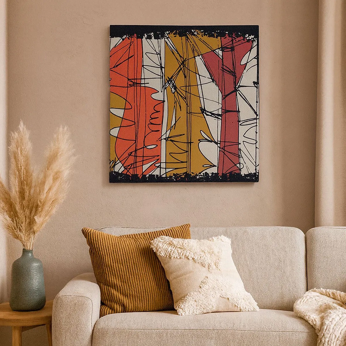 Vászonkép - Spontán kompozíció - 30x30 cm