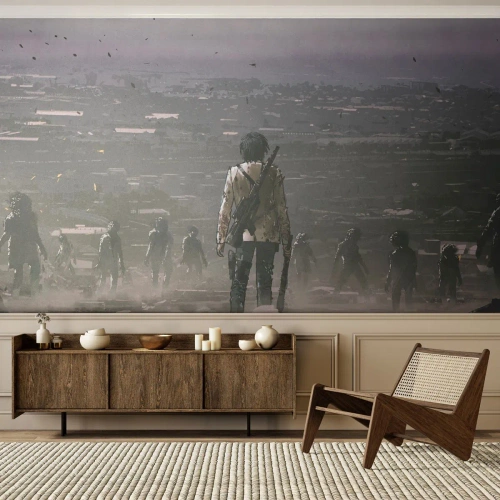 Fotótapéta Premium Sand - Utolsó igazságos? - Absztrakció, Fantázia, Hadsereg - 100x70 cm
