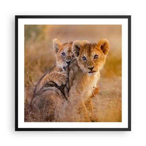 Poszter fehér keretben - Ne zavarni! Szórakozunk - 60x60 cm