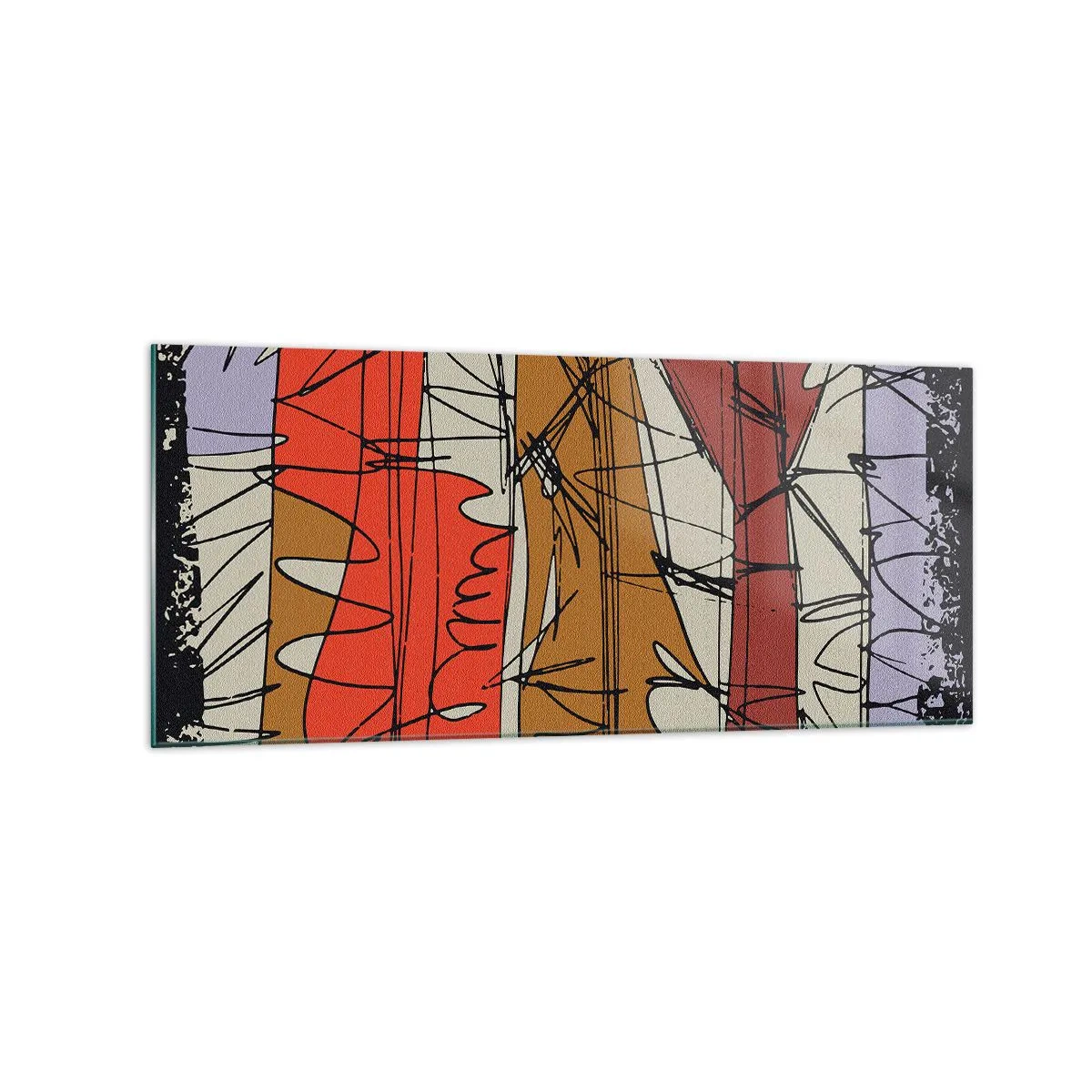 Üveg kép - Spontán kompozíció - 120x50 cm