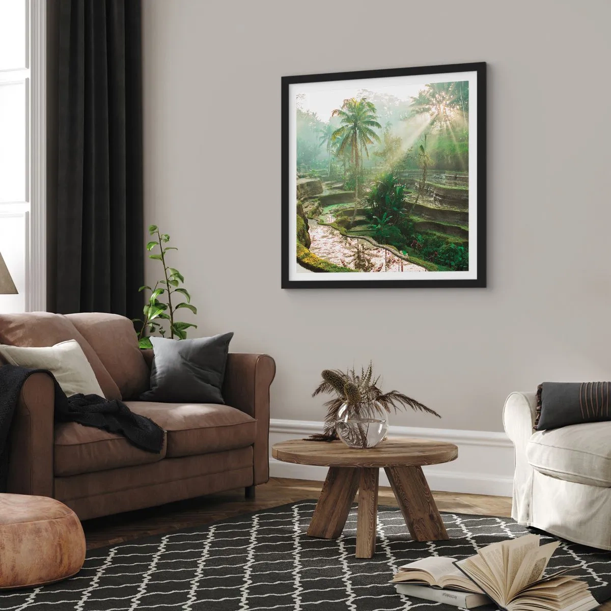 Poszter fehér keretben - Felnőni a napon - 50x50 cm