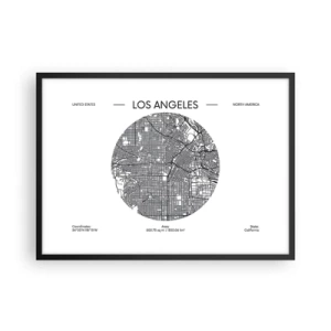Poszter fehér keretben - Los Angeles anatómiája - 70x50 cm