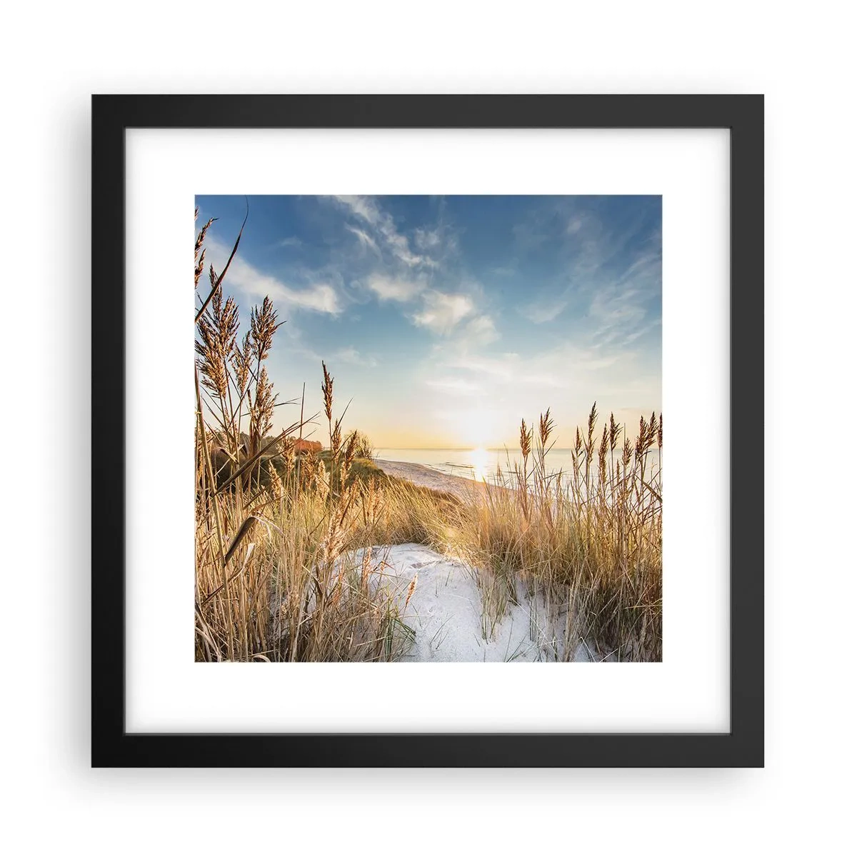 Poszter fehér keretben - Északi strand - 30x30 cm
